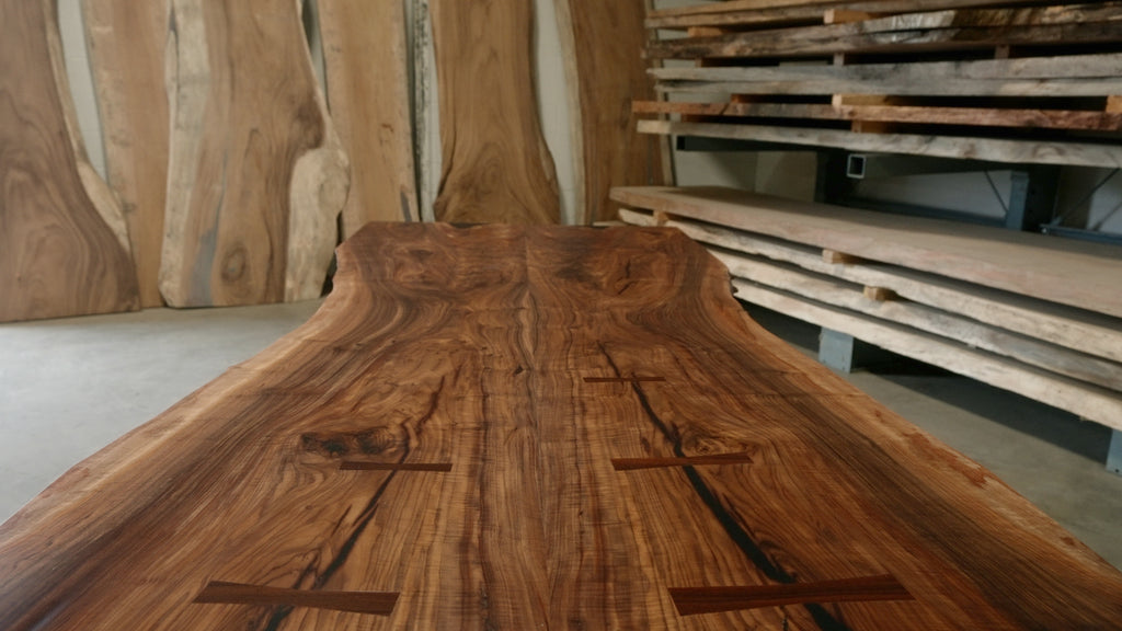 Claro Walnut Bookmatch Dining Table