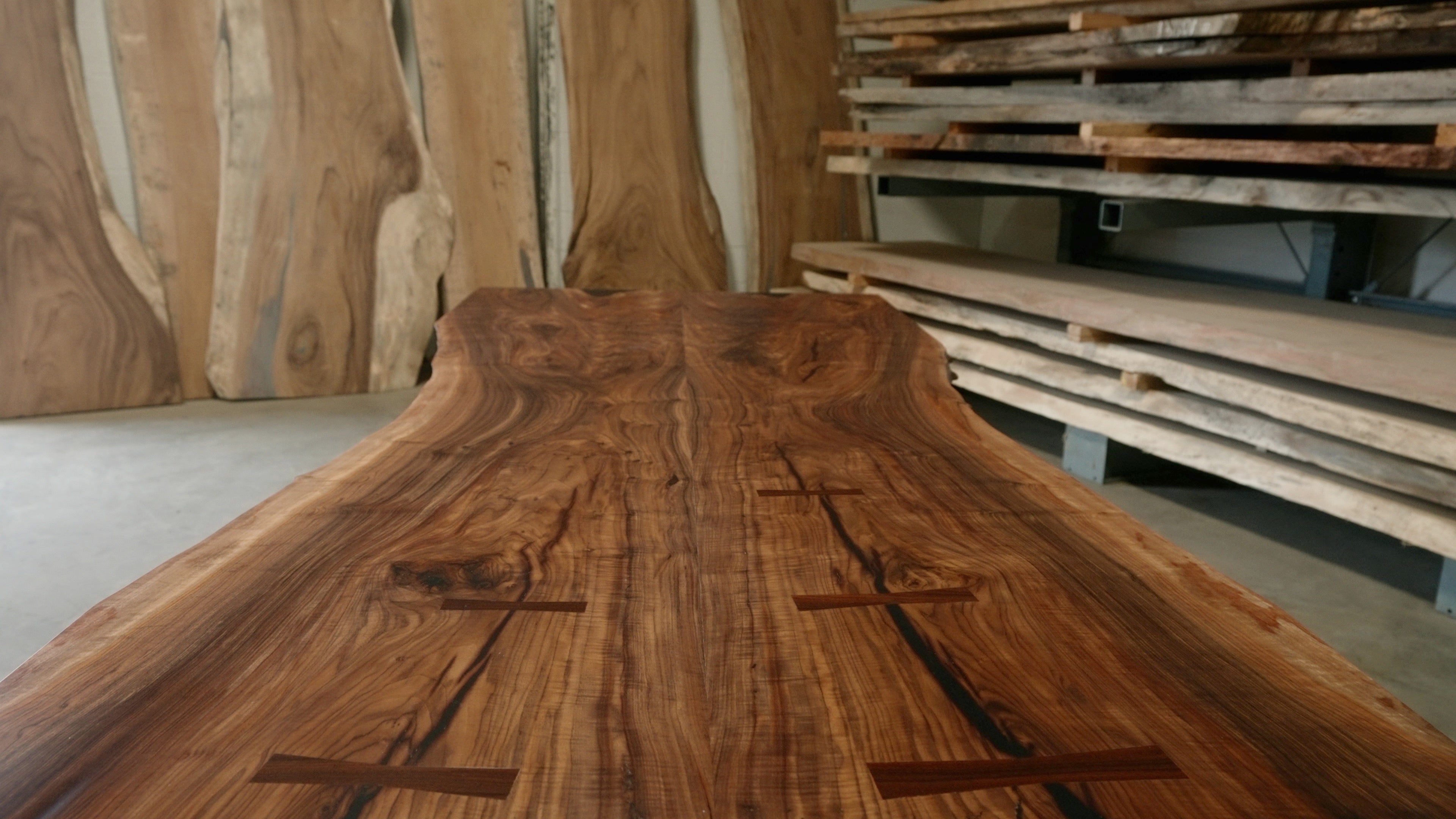 Claro Walnut Bookmatch Dining Table