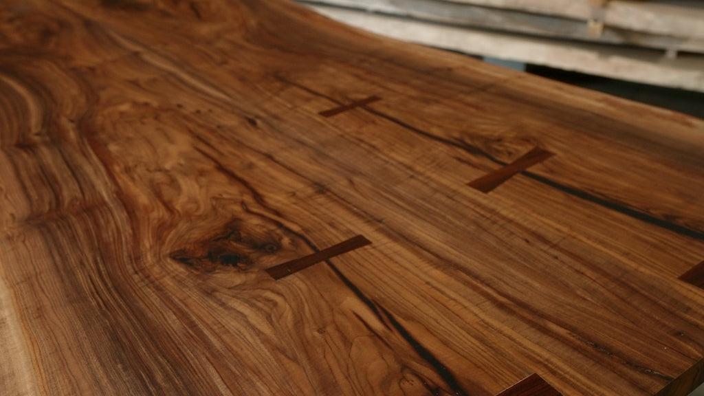 Claro Walnut Bookmatch Dining Table