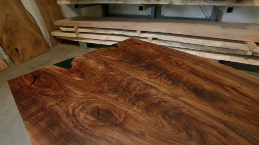 Claro Walnut Bookmatch Dining Table