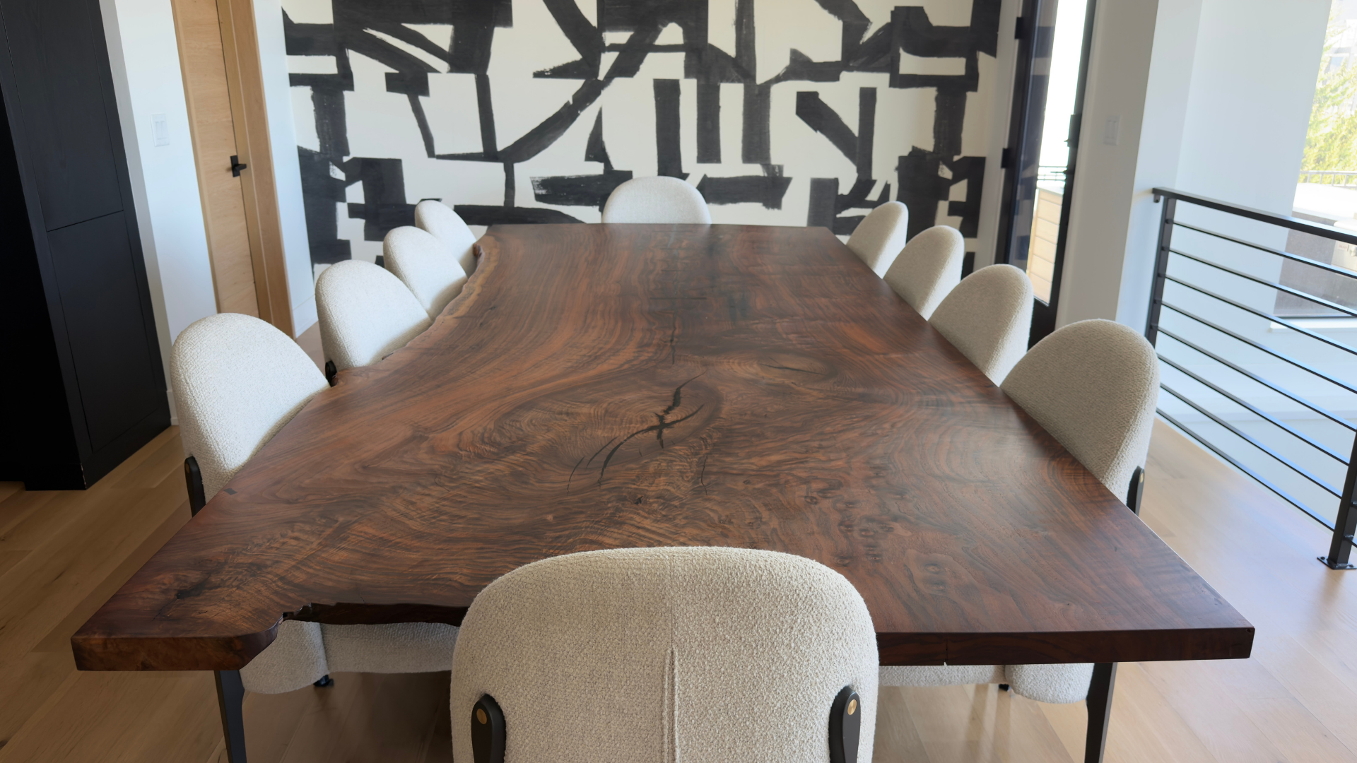Rooted Claro Walnut Dining Table