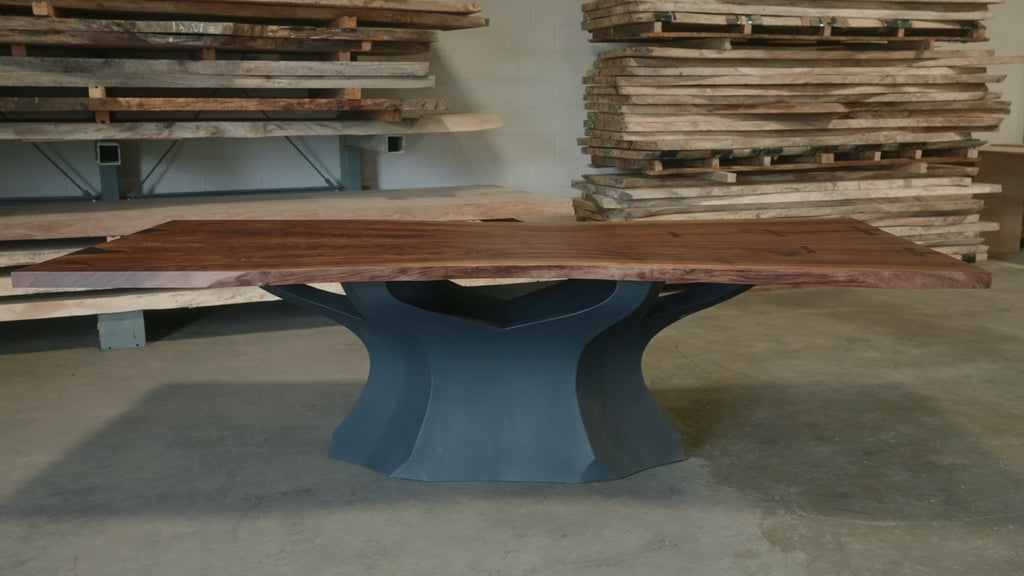 Claro Walnut Bookmatch Dining Table